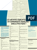Les Archives d’architecture en Communauté française quelle politique
