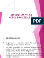 Los Hechos y Los Actos Procesales