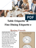 Fine Dining Etiquette Guide: Table Manners and Seating Arrangements