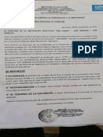 RESOLUCION DIRECTORAL VIAJE DE PROMOCIÓN DE CAMPOS TARRILLO Celso