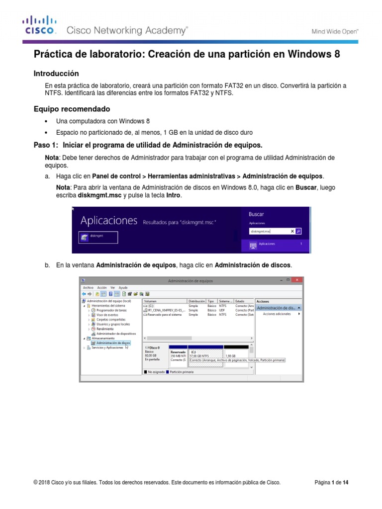 Crear particiones en Windows 8 | PDF | Ventana (informática) | Windows 8