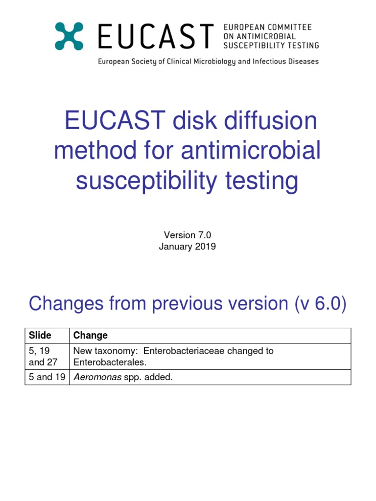 EUCAST Disk Diffusion Method Guide | PDF | Beta Lactamase | Streptococcus