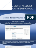 Licenciatura en Negocios Y Comercio Internacional: Manual de Registro para Aspirantes