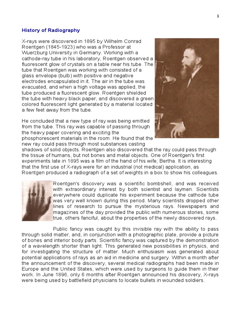 History of Radiography | PDF | Radioactive Decay | Gamma Ray