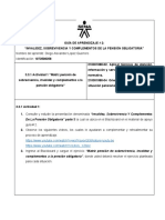 Actividad No. 2 - Matriz Pensión de Sobrevivencia, Invalidez y Complementos A La Pensión Obligatoria