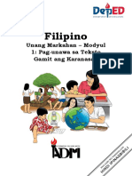 Filipino2 - Q1 - Mod1 - Pag Unawa Sa Teksto Gamit Ang Karanasan - V3