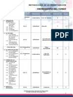 CRONOGRAMA - DEL - CURSO - LAM313 Metodologia de La Investigacion