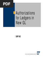 Authorizations For Ledgers in New General Ledger