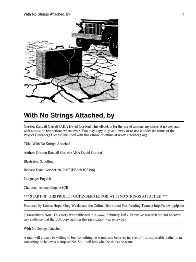 With No Strings Attached, by 1 PDF Project Gutenberg Public Domain