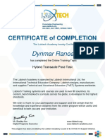 Hybrid Transaxle Certificate