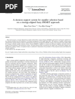 A Decision Support System For Supplier Selection Basedon A Strategy-Aligned Fuzzy SMART Approach