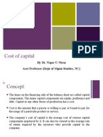 Cost of Capital: by Dr. Viqar-U-Nissa Asst Professor (Dept of MGMT Studies, NC)