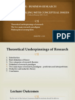 BR20 - Lecture 3 Dealing With Conceptual Issues Theories Nnderpinning Research