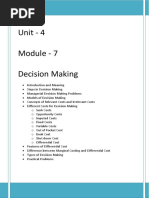 IV. Lecture on Relevant Costing