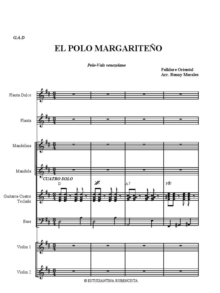 EL POLO MARGARITEÑO-Score PDF | PDF