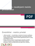 Emulsikliai, Naudojami Maisto Produktuose