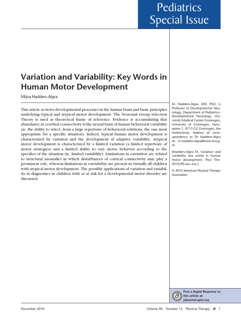 Variation and Variability | PDF | Cerebral Cortex | Brain