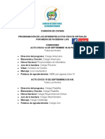 Programación Actos Civicos - Comision Civismo