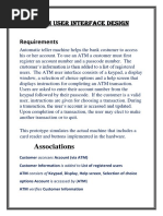 Requirements: Atm User Interface Design