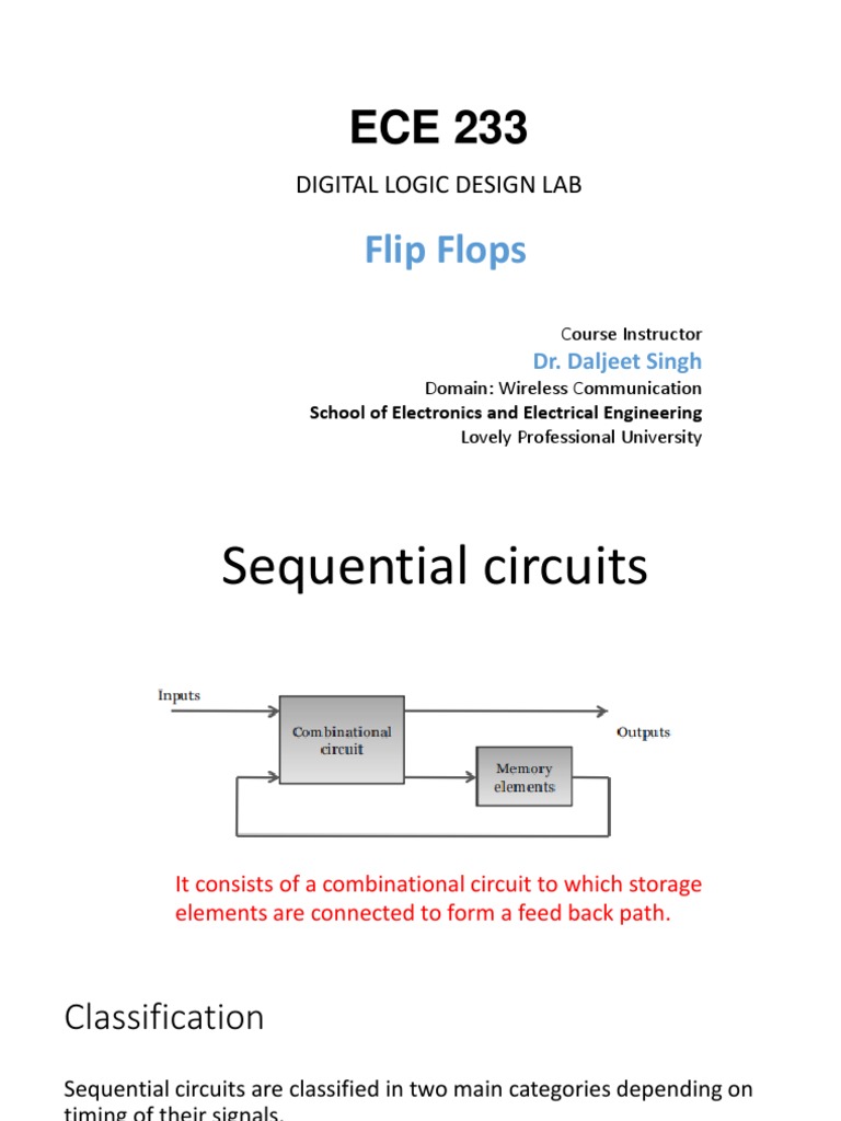 Flip Flops Digital Logic Design Lab PDF Electronic Circuits