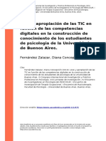 Fernandez Zalazar, Diana Concepcion (2019). Usos y apropiacion de las TIC en funcion de las competencias digitales en la construccion de (..).pdf