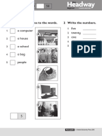 Total 50: Vocabulary 1 Match The Pictures To The Words. 2 Write The Numbers