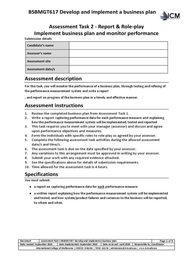 Assessment-Task-26-Report & Role-Play  PDF  Specification