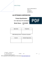 Au Optronics Corporation: Product Specifications