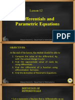 Differentials and Parametric Equations