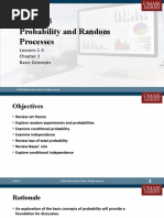 Probability and Random Processes: Lessons 1-3 Basic Concepts