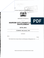 Nairobi Gazette Supplement: City County