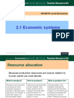 2.1 Economic Systems: Igcse /O Level Economics