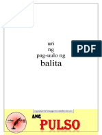 URI NG PAG_UULO NG BALITA 