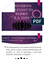 Provisions Relevant To Women R.A. 11054