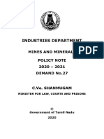 Industries Department: Mines and Minerals Policy Note 2020 - 2021 DEMAND No.27