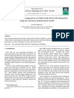 The Influence of Fuel Composition On Solid Oxide Fuel Cell Obtained by Using The Advanced Mathematical Model