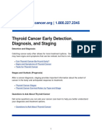 Thyroid Cancer Early Detection, Diagnosis, and Staging