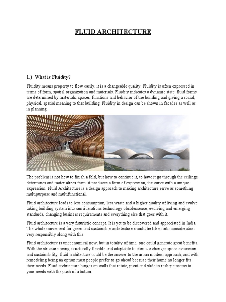 Fluid Architecture: 1.) What Is Fluidity? | Download Free PDF ...