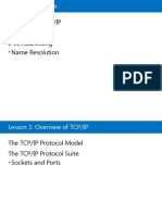 Overview of Tcp/Ip Ipv4 Addressing Ipv6 Addressing Name Resolution