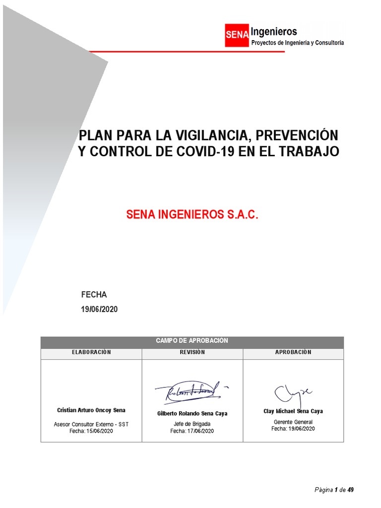 Plan COVID-19 para SENA Ingenieros | PDF | Ciencias de la Salud | Medicina