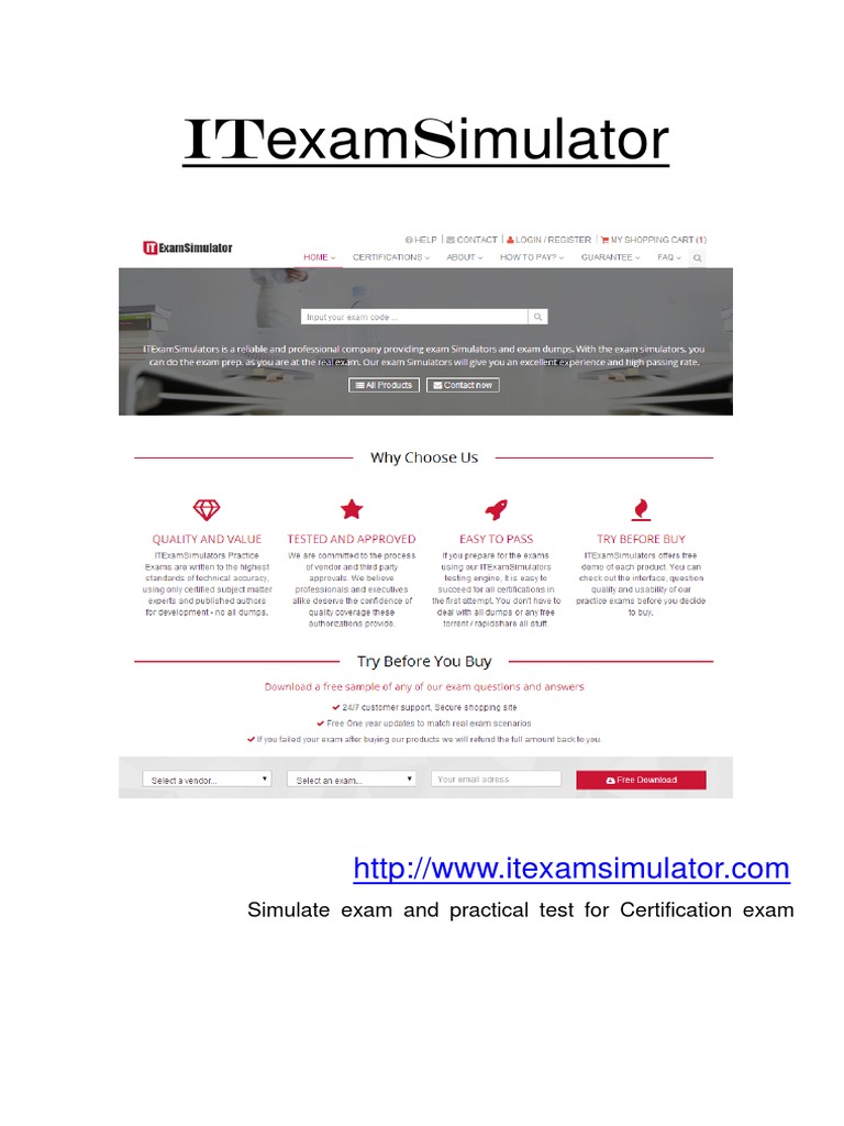 Itexamsimulator: Simulate Exam and Practical Test For Certification Itexamsimulator: Simulate Exam and Practical Test For Certification