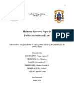 Midterm Research Paper in Public International Law