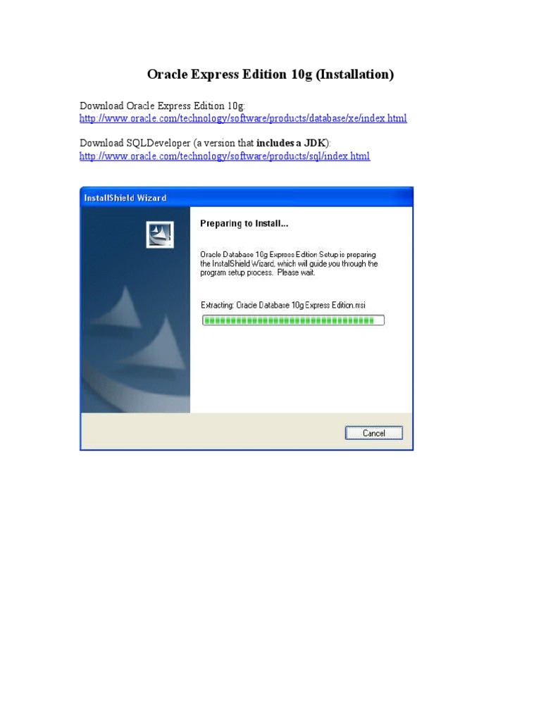 Oracle Express Edition 10g | PDF | Computers