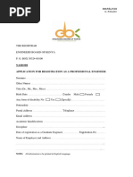 Professional Engineer Form PDF