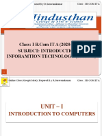 Subject: Introduction To Inforamtion Technology (20ciu02)