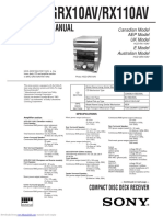 HCD-GRX10AV/RX110AV: Service Manual