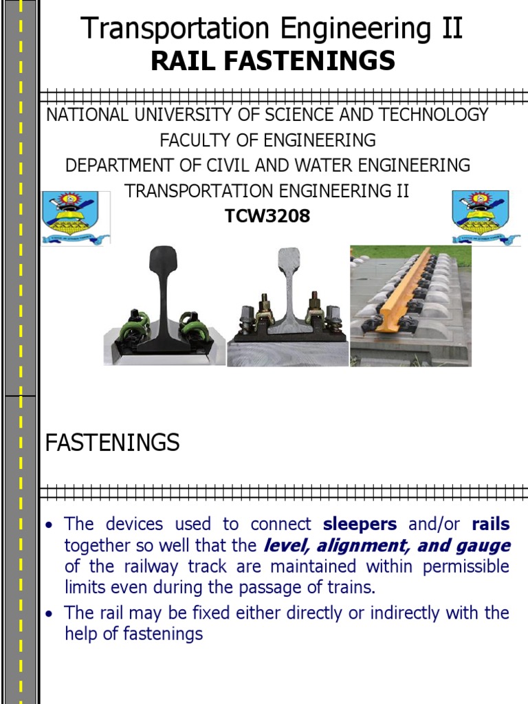 Railway Fastenings PDF Track (Rail Transport) Screw