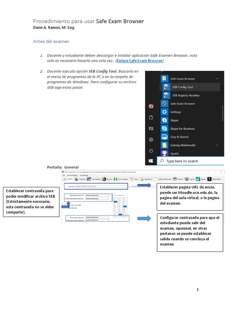 Uso y configuración de Safe Exam Browser | PDF | Archivo de computadora ...