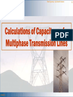 Calculations of Capacitance For Multiphase Transmission Lines