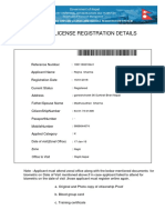 Driving License Registration Details: Date of Visit (Zonal Office) Zone Office To Visit